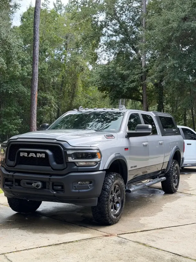 Grey Ram heavy duty truck after a wash