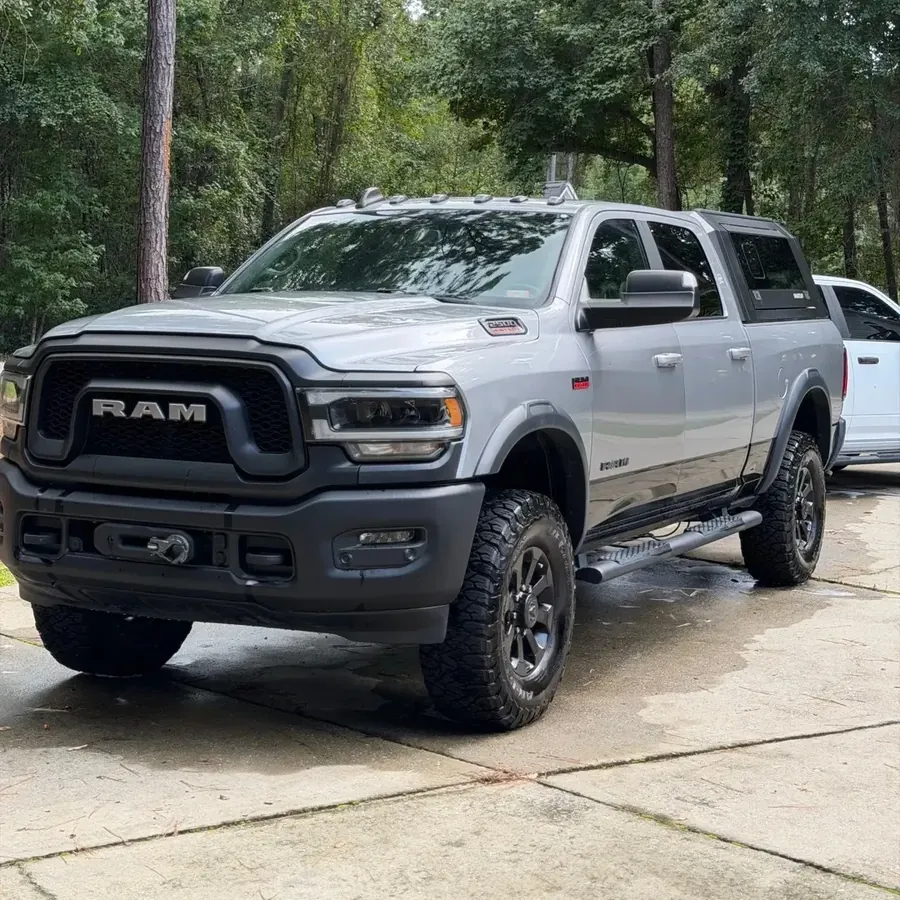 Grey Ram heavy duty truck after a wash